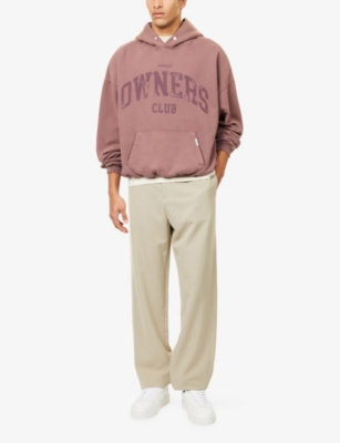 Represent Mens Smoked Rose Big Owners Club Graphic-print Cotton-jersey  Hoody In Brown