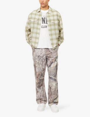 Represent Mens Flat White Big Owners Club Crewneck Cotton T-shirt Xxl In White