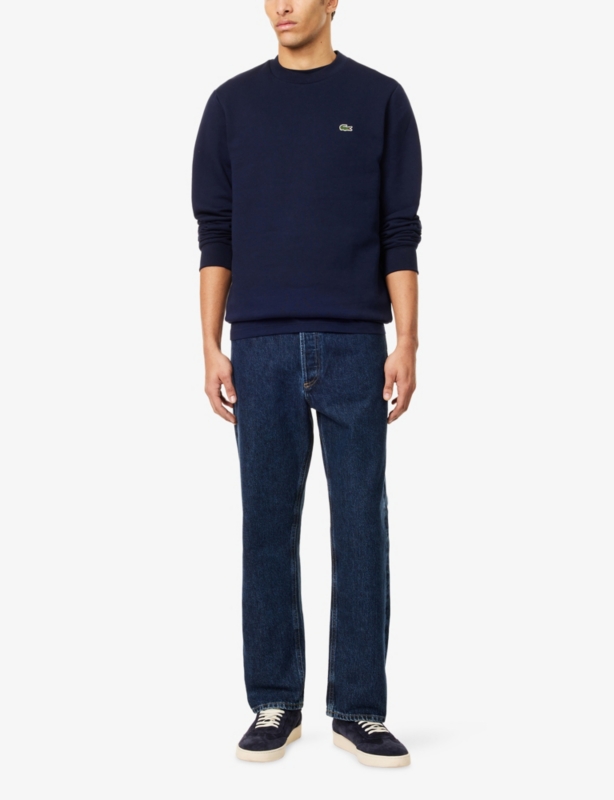 Brand-Patch Crewneck Cotton-Blend Sweatshirt