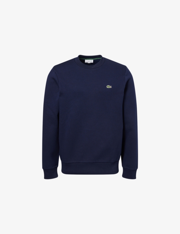 Brand-Patch Crewneck Cotton-Blend Sweatshirt
