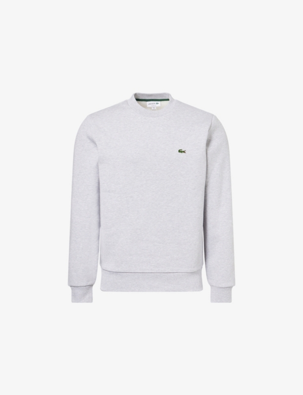 Brand-Patch Crewneck Cotton-Blend Sweatshirt