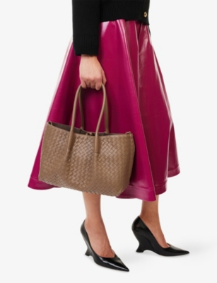 Bottega Veneta Womens  Pinacoteco Medium Leather Shoulder Bag