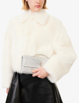 BOTTEGA VENETA: Andiamo Crystal Leather Clutch Bag