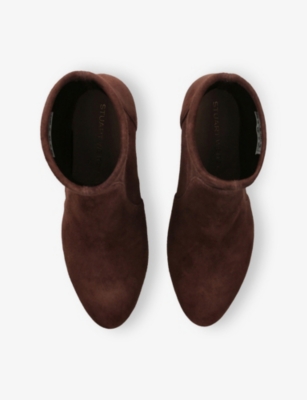 Stuart Weitzman Yuliana Suede Sock Boots In Brown