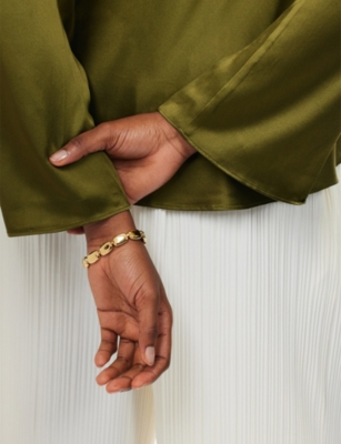 LIE STUDIO: The Monica 18ct Yellow Gold-Plated Brass Bracelet