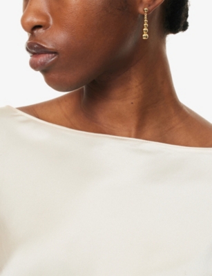 LIE STUDIO: Rebecca 18ct Gold-Plated Sterling-Silver Drop Earrings