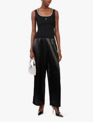 4TH & RECKLESS: Dixie Embellished-Neckline Knitted Top