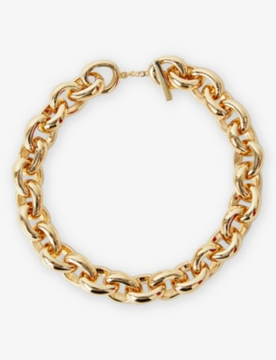 JOSEPH: Bean Link Brass Necklace