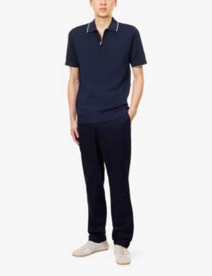 RAITH: Henry Shirt-Sleeves Knitted Polo Shirt