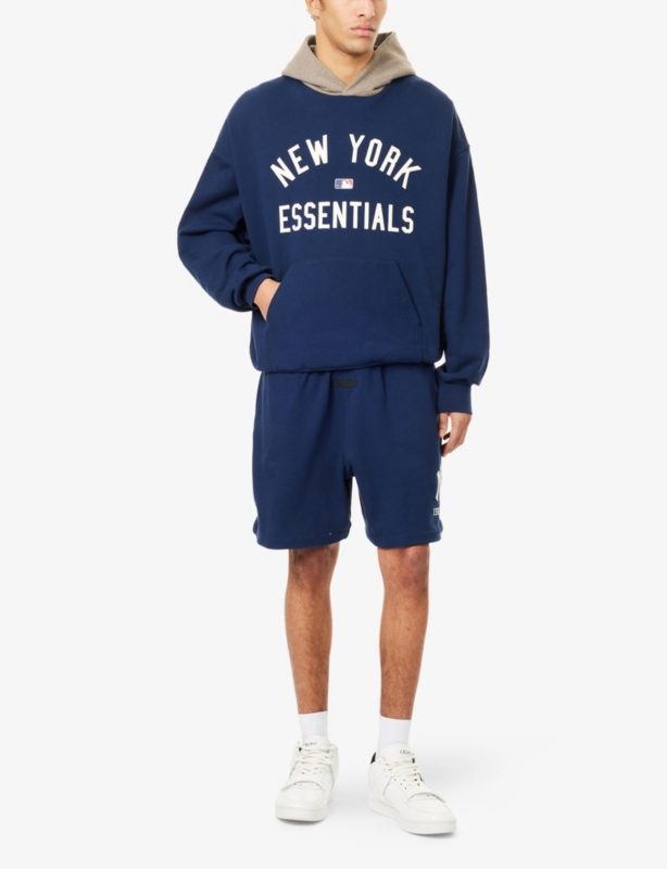 FOG x ESSENTIALS x MLB NY Yankees Relaxed-Fit Cotton-Jersey Hoodie