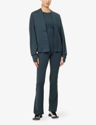 NIKE: Zenvy High-Waisted Flared Stretch-Jersey Leggings