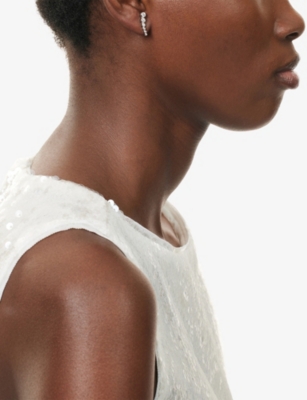 CARAT LONDON: Carissa 925 Sterling Silver and Cubic Zirconia Stud Earrings