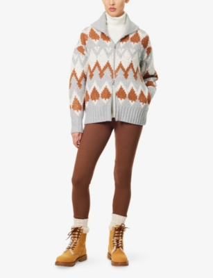 VARLEY: Brockley Jacquard Shawl-Collar Knitted Jack