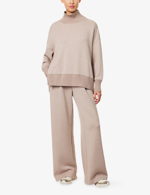 Barker High-Neck Stretch-Woven Sweatshirt