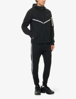 NIKE: Raglan-Sleeves Brand-Print Cotton-Blend Hoodie