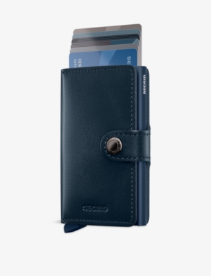 Secrid Miniwallet Original Leather Wallet In Blue