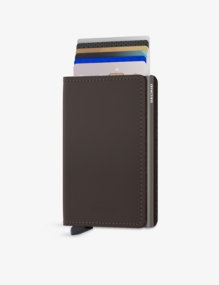 Secrid Slimwallet Matte Leather Wallet In Brown