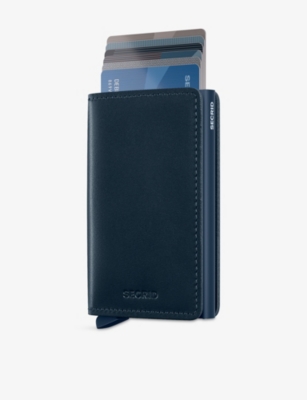 Secrid Slimwallet Original Leather Wallet In Blue