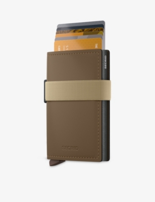Secrid Bandwallet Branded Leather Wallet In Gray