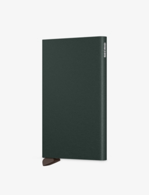Secrid Cardprotector Powder Aluminium Wallet In Green