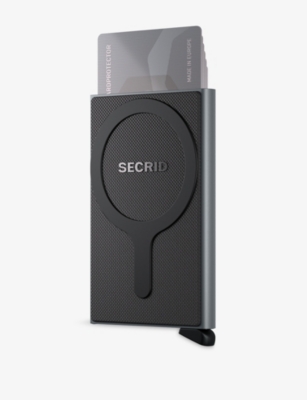 Secrid Mens  Cardprotector Magsafe Aluminium Wallet In Gray