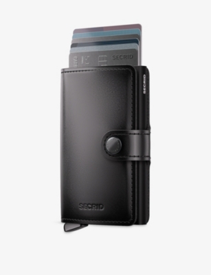 Secrid Womens  Dusk Premium Leather Wallet In Black