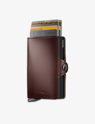 Secrid Womens  Dusk Premium Leather Wallet In Brown