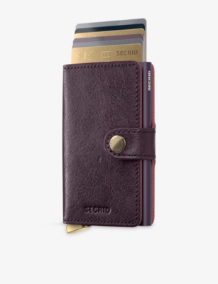 Secrid Womens  Basco Premium Miniwallet Leather Wallet In Purple