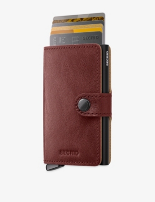 Secrid Womens  Basco Premium Miniwallet Leather Wallet In Red