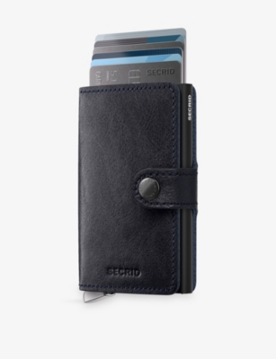 Secrid Womens  Basco Premium Miniwallet Leather Wallet In Gray