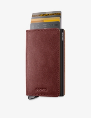 Secrid Womens  Basco Premium Slimwallet Leather Wallet In Brown