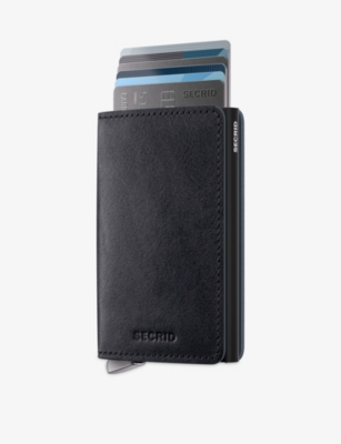 Secrid Womens  Basco Premium Slimwallet Leather Wallet In Black