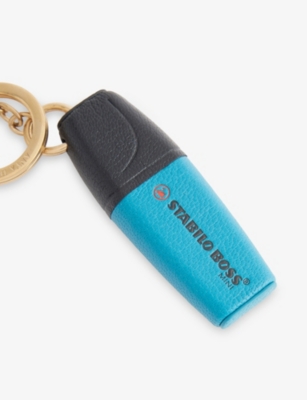 Anya Hindmarch Ghlighter Leather Charm In Blue