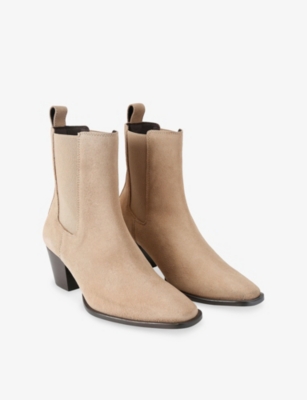 Carvela Womens  Riva Suede Heeled Ankle Boots In Brown