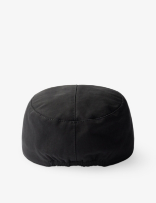 Prada Mens Black Brand-embroidered Cotton Baseball Cap Xxl In Black