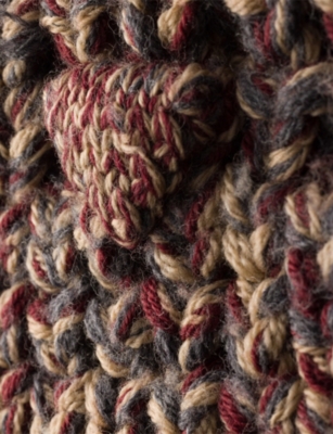 PRADA: Mélange Wool Knit Collar