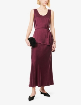 DISSH: Colette Bias-Cut Silk Midi Skirt