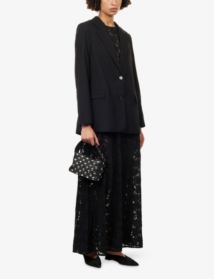 Dissh Womens Black Liza Notch-lapels Stretch-woven Blazer In Black