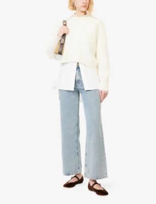 Dissh Womens Light Blue Reagan Wide-leg Denim Jeans In Blue