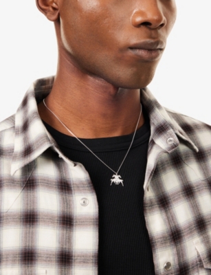 Commonlines Mens Ride Or Die 2.0 Sterling-silver Necklace In Metallic