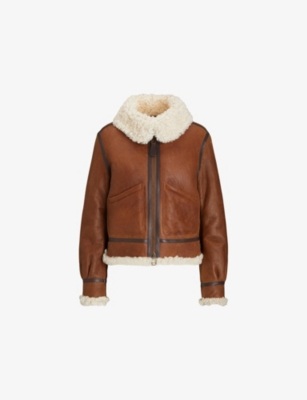 POLO RALPH LAUREN: Sheepskin-Lined Leather Aviator Jacket