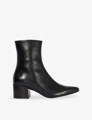DUNE: Pami Leather Heeled Ankle Boots