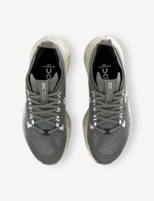 On Womens Cloudsurfer Max Woven Trainers Asphalt Ice F Eur 41 / 8 Uk In Gray