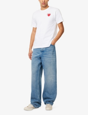 COMME DES GARCONS PLAY: Comme des Garçons PLAY x Metalstone Emblem Cotton-Jersey T-Shirt