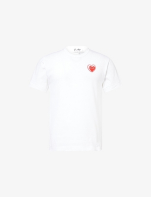 COMME DES GARCONS PLAY: Comme des Garçons PLAY x Metalstone Emblem Cotton-Jersey T-Shirt