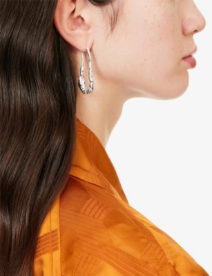 COMPLETEDWORKS: Drop Organic Silver-Plated Brass Earrings