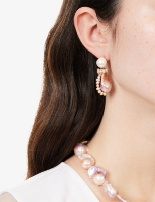 COMPLETEDWORKS: Asymmetric Baroque Pearl Drop Earrings