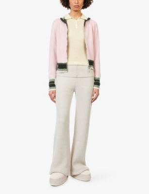 GUEST IN RESIDENCE: Shrunken Polo Fine-Knit Cashmere Top