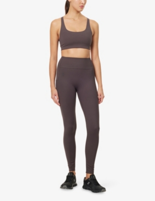 On Womens Pebble Studio High-waisted Stretch-jersey Leggings In Gray
