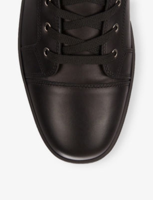 CHRISTIAN LOUBOUTIN: Louis Leather High-Top Trainers